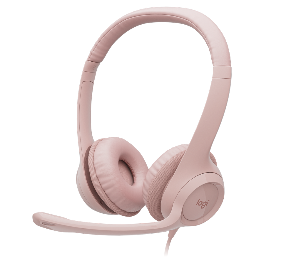 HEADSETS LOGITECH/H390 ROSADO /USB-A/MIC. CANCEL. RUIDO/CABLE 1.9M/100KHZ