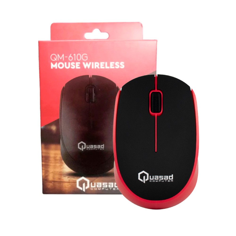 MOUSE QUASAD QM-610 WIRELESS ROJO