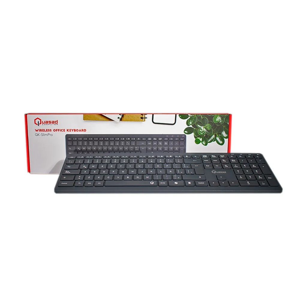 [KEYQUAQK-SLMPRO] TECLADO QUASAD QK-SLIMPRO Wireless Recargable Slim Desing Black