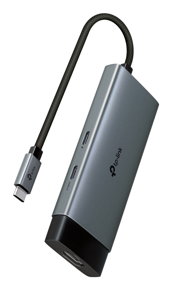 [HUBTPLUH5020C] HUB TP-Link USB Tipo-C 5 in 1 con Puerto HDMI 4K 60Hz Carga Rapida 100W Silver