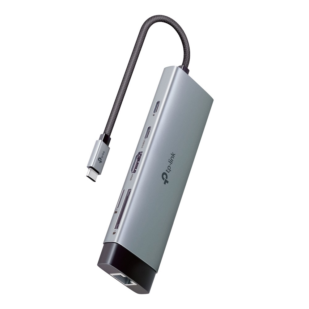 HUB TP-Link USB Tipo-C 9 in 1 con Puerto HDMI 4K 60Hz. SD microSD Fast Charge Silver