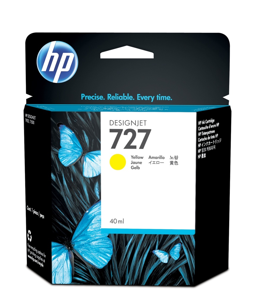 [SUMHPXB3P15A] CARTUCHO HP 727 AMARILLO 40ML