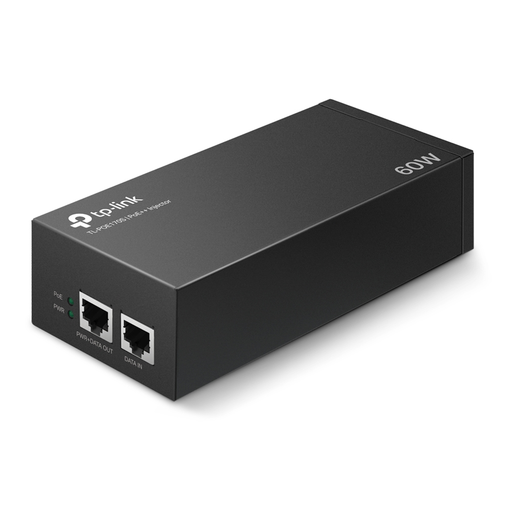 [ADATPLPOE170S] ADAPTADOR TP-Link PoE++ Inyector 2 Puertos Gigabit 60W Plug and Play Power Supply Integrada