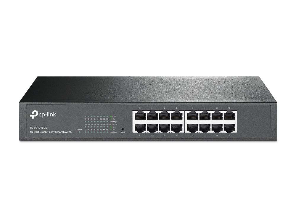 [SWITPLTLSG1016D] SWITCH TP-LINK 16PORT GIGABIT RJ45 GIGABIT 10-100-1000MBPS RACK-MOUNTABLE NEGRO