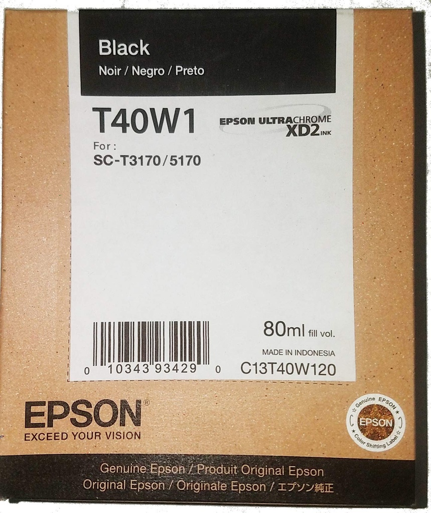 CARTUCHO EPSON T40W120 NEGRO ULTRACHROME XD2 HC 80ML