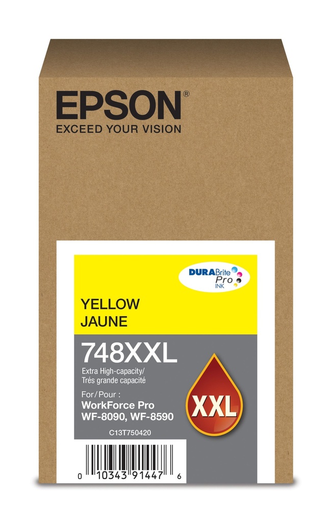 Carucho Epson DURABrite Pro 748XXL Extra-High Capacity 7K Yellow
