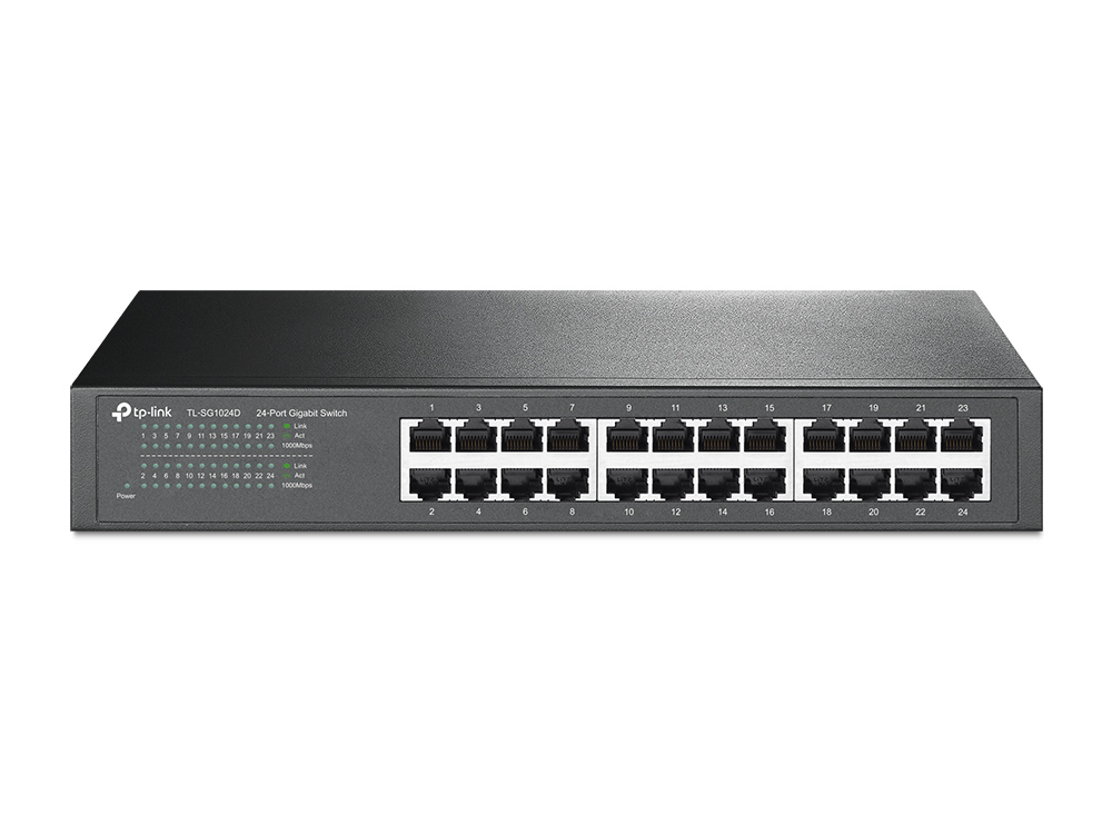 [SWITPLTLSG1024D] SWITCH INTELIGENTE SENCILLO DE 24-PUERTOS 10-100-1000MBPS TL-SG1024D