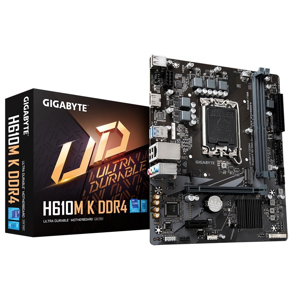 [MBOGIBH610MKDR4] MBO GIGABYTE H610M K 13VA-12VA LGA1700 2XDDR4-3200 HDMI M.2 USB3.2 PCIE4.0 MATX