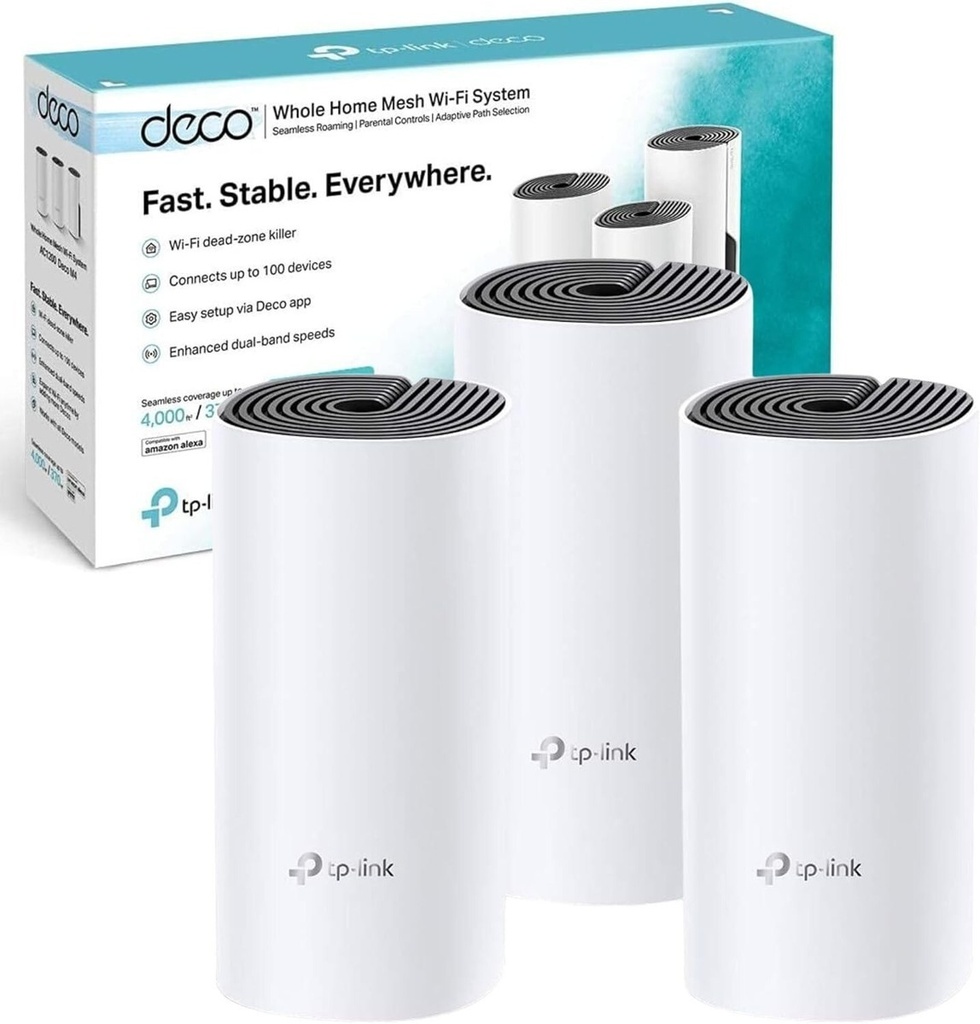 [ADATPLDECOM43PK] DECO AC1200 WHOLE HOME MESH 3 PACK DECO M4 (3-PACK)