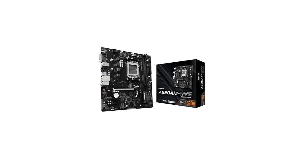 [MBOASRA620AMHVS] MBO ASROCK A620AM-HVS AMD Socket AM5 Ryzen 9000 2XDDR5 D-Sub HDMI 2M.2 3USB3.2 PCIe4.0 mATX