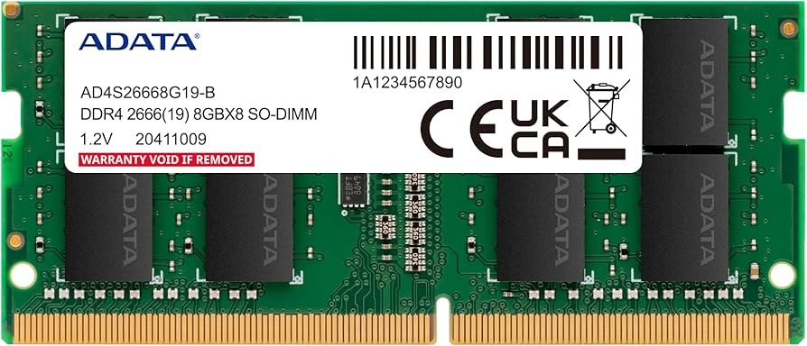 SO-DIMM ADATA 8GB PC-2666 DDR4 PC4-21300 AD4S266638G19-S