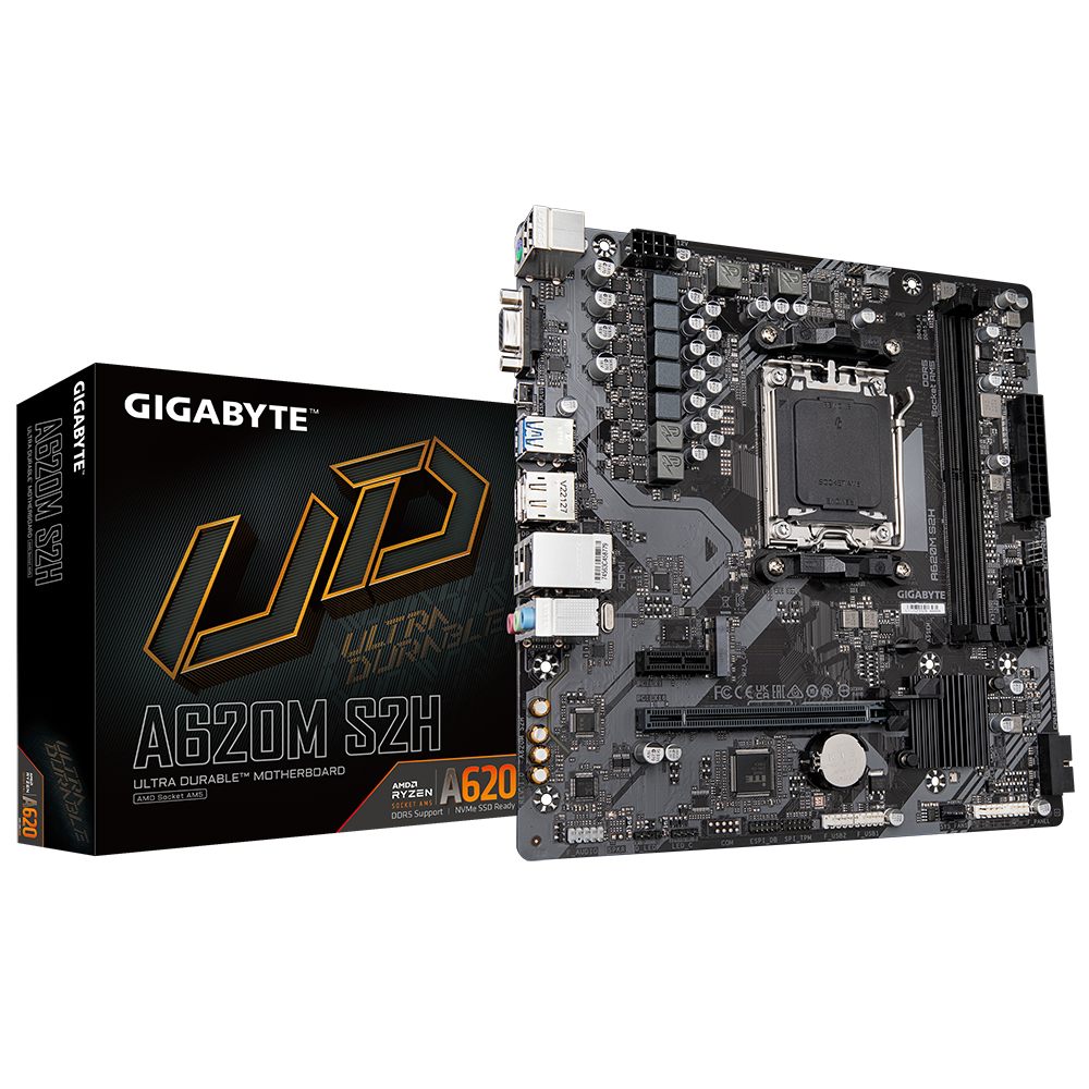 [MBOGIBA620MS2H] MBO GIGABYTE A620M S2H AMD AM5 2DDR5 HDMI D-SUB DP M.2 USB3.2 PCIE4.0 MATX