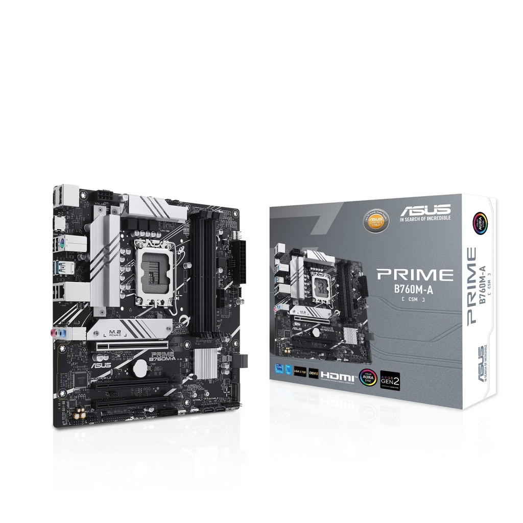 MBO ASUS PRIME B760M-A 13VA LGA1700 DDR5-7200 HDMI DP 2M.2 USB3.2 USB-C PCIE4.0 MATX