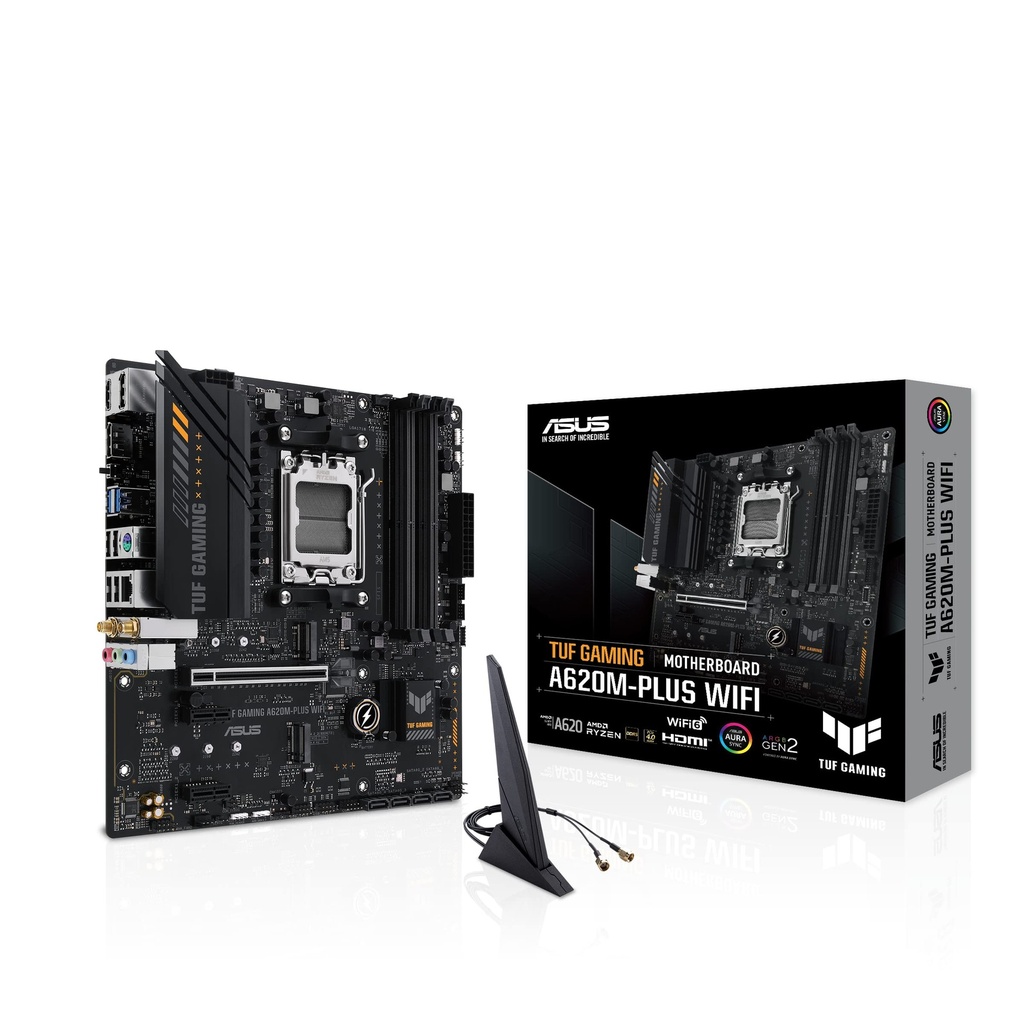 [MBOASUA620M-PLS] MBO ASUS A620M-Plus Wifi AMD AM5 Ryzen 7000 Series 4DDR5 HDMI 2DP 2M.2 USB3.2 PCIE4.0 mATX