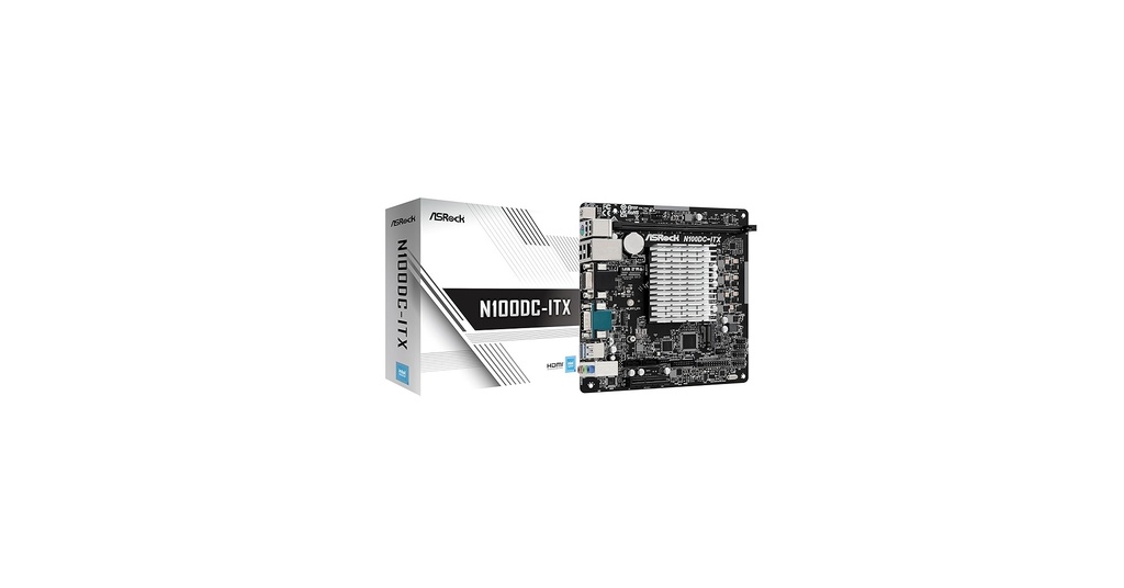 [MBOASRN100-ITX] MBO ASROCK N100DC-ITX - Intel Quad-Core N100 DDR4-2-SATA3 Supports Intel Turbo Boost Mini-ITX