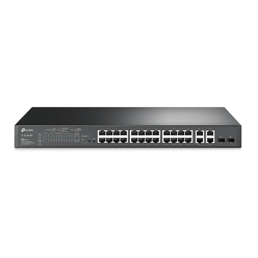 [SWITPLSL2428P] SWITCH TP-LINK SL2428P Omada Smart 24P PoE Plus 10-100Mbs 4P Gigabit