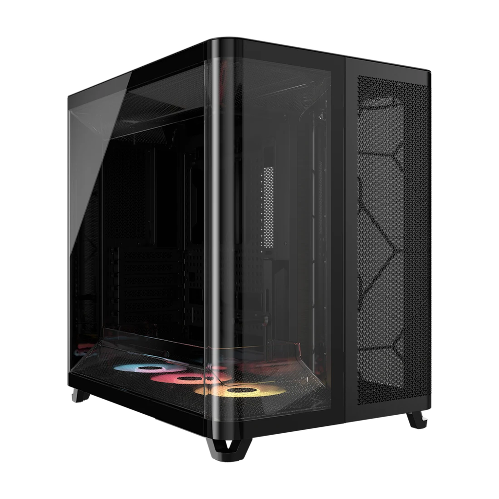 [CASCORCC9011318] CASE CORSAIR ATX TRIPLE CAMARA ARGB AIR 5400 Tempered Glass 2USB3.2 HD-Audio Mid-Tower Black