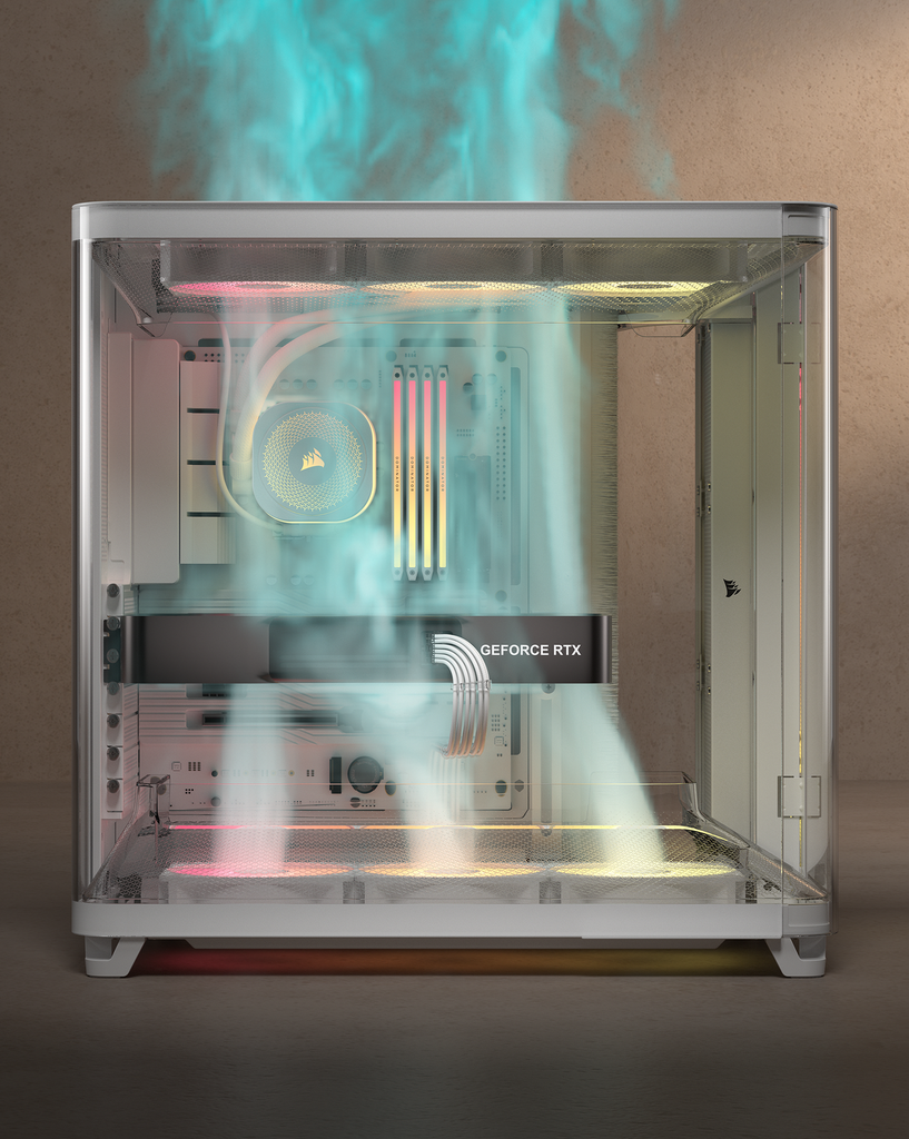 [CASCORCC9011319] CASE CORSAIR ATX TRIPLE CAMARA ARGB AIR 5400 Tempered Glass 2USB3.2 HD-Audio Mid-Tower White