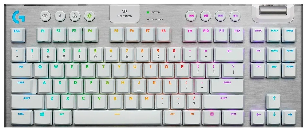 [KEYLOG920009660] TECLADO LOGITECH GAMER G915 TKL RGB MECANICO SWITCH GL TACTIL WIRELESS BLANCO