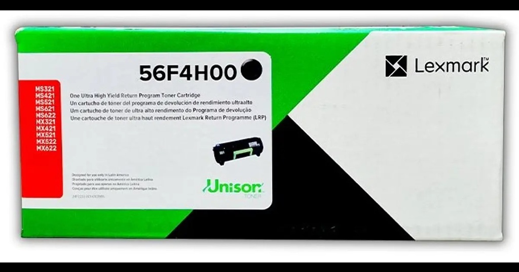 [SUMLEX56F4H00] TONER NEGRO 15K MS321-421-521-621-622 MX321-421-521-522-622