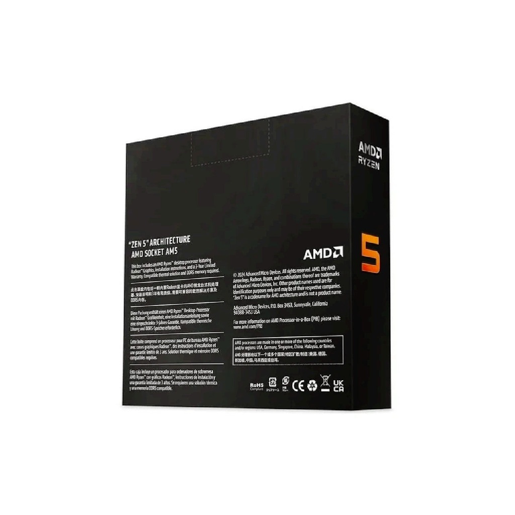 [PROAMD100001405] PROC. AMD AM5 RYZEN 5 9600X 3.9GHZ 6CORE 12HILOS 32MB CACHE 65W NO-COOLER
