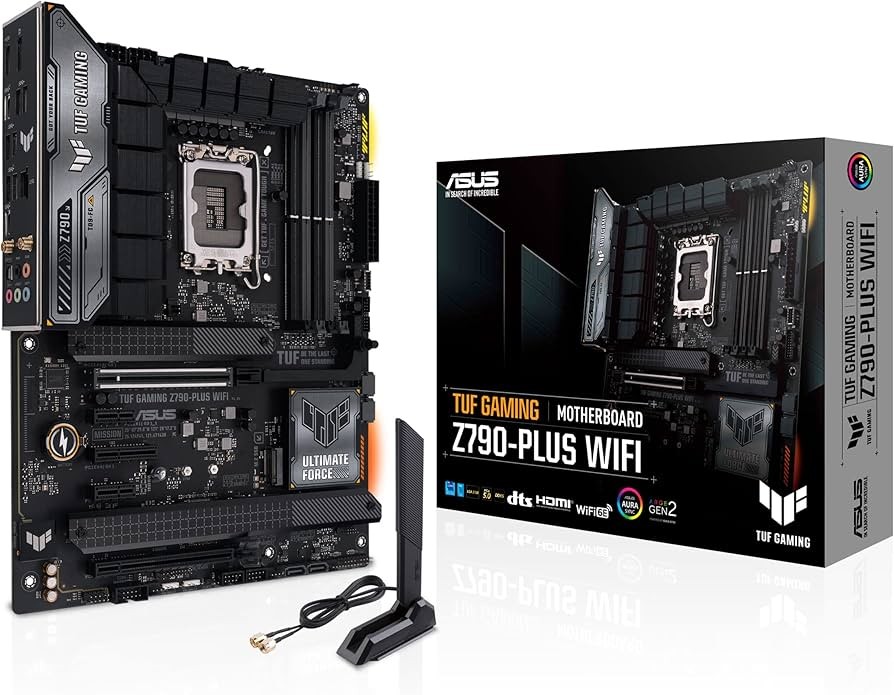 [MBOASUZ790PLWD5] MBO ASUS TUF Z790-PLUS GAMING 13VA LGA-1700 DDR5-7200 HDMI DP WIFI BT 4M.2 USB3.2 PCIE4.0 ATX