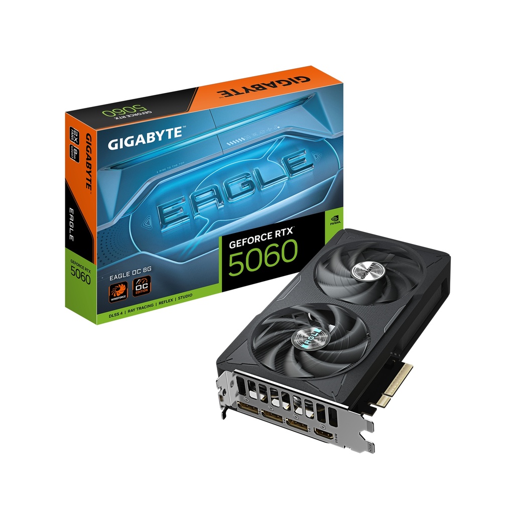 [VIDGIBN5060EO8G] VIDEO GIGABYTE GeForce RTX-5060 EAGLE OC 8GB GDDR7 128Bit HDMI 3DP 2Vent. PCIex5.0