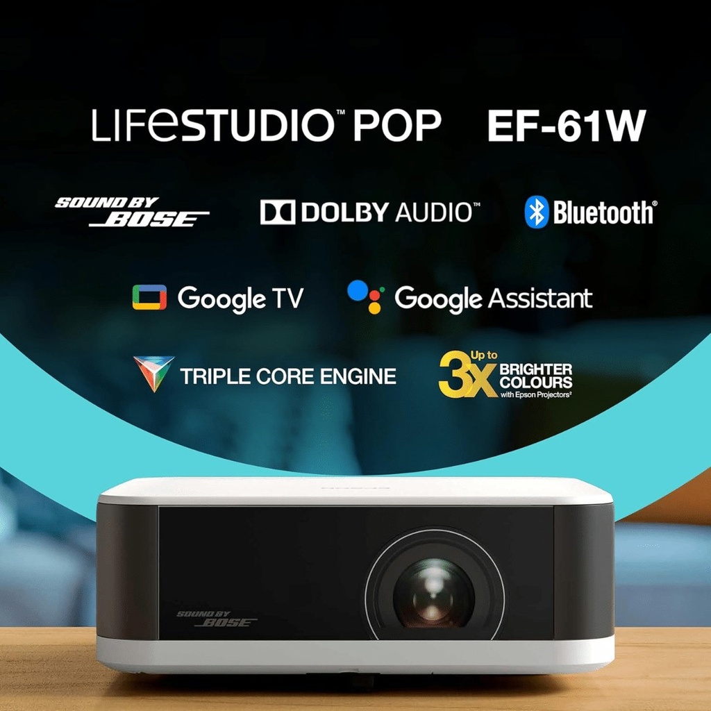 [PROEPSEF-61W] PROYECTOR EPSON Smart Portatil Lifestudio POP EF-61 Full-HD Blanco Calido 150Inch