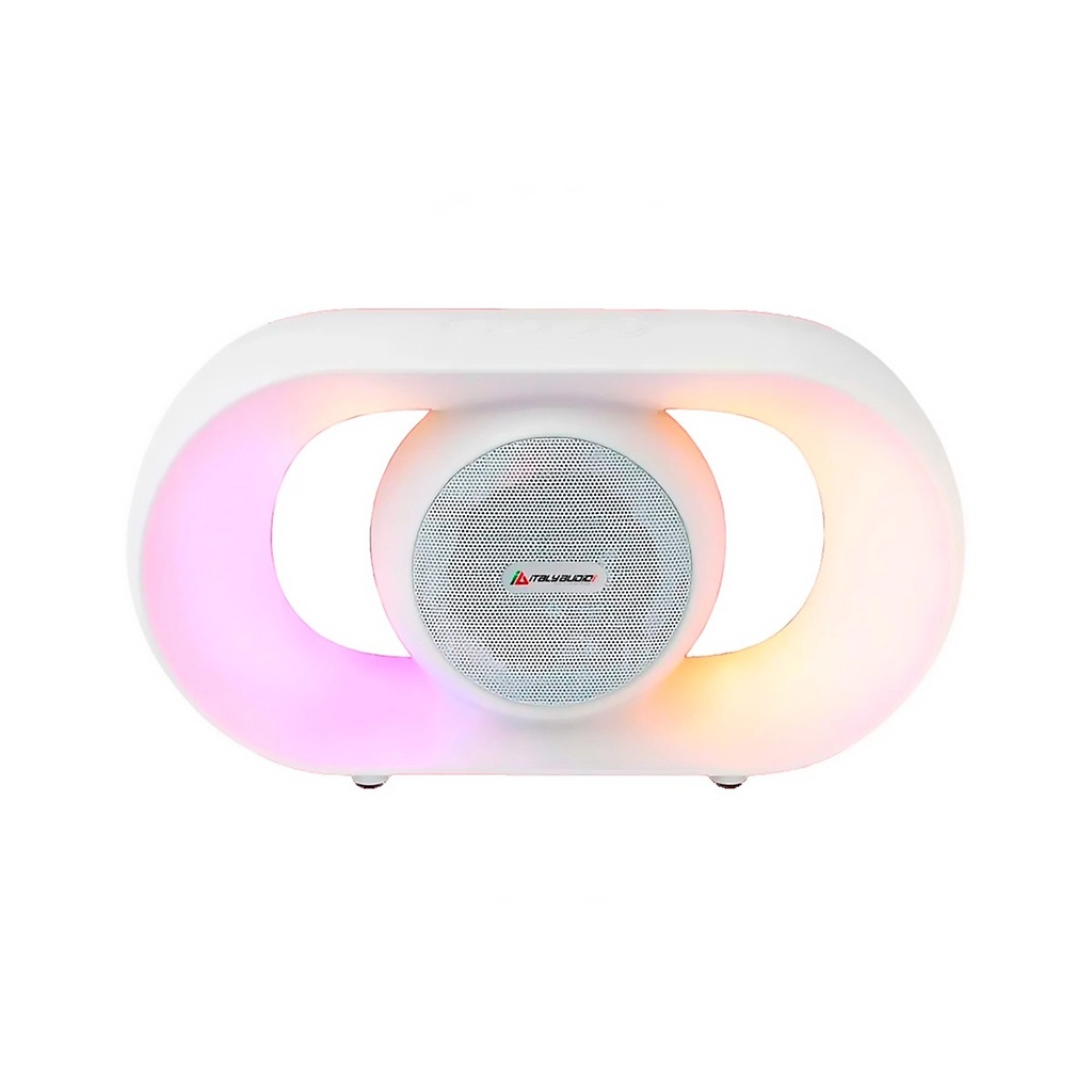 [PARITAITL-U8L] PARLANTE PORTATIL ITALY ITL-U8L PORTATIL RECARGABLE 5 WTS BT USB AUX FM BLANCO RGB