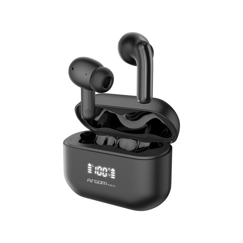 [HSEARGHS-5086BK] EARBUDS ARGOM BT HS-5086 SKEIPODS E86 TRUE WIRELESS CANCELACION DE RUIDO STEREO BLACK