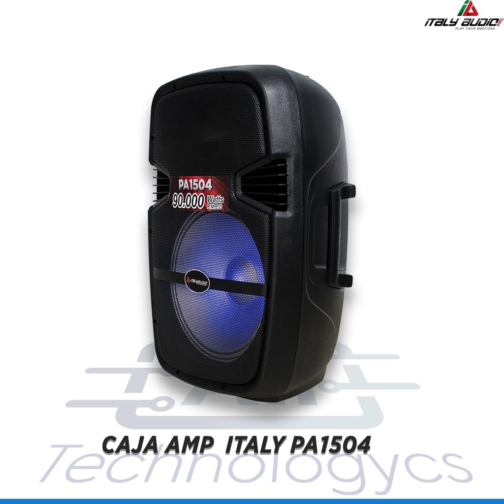 [PARITAPA1504] PARLANTE ITALY PA1504 15Inch 90000Watts MP3 MIC. PEDESTAL NEGRO