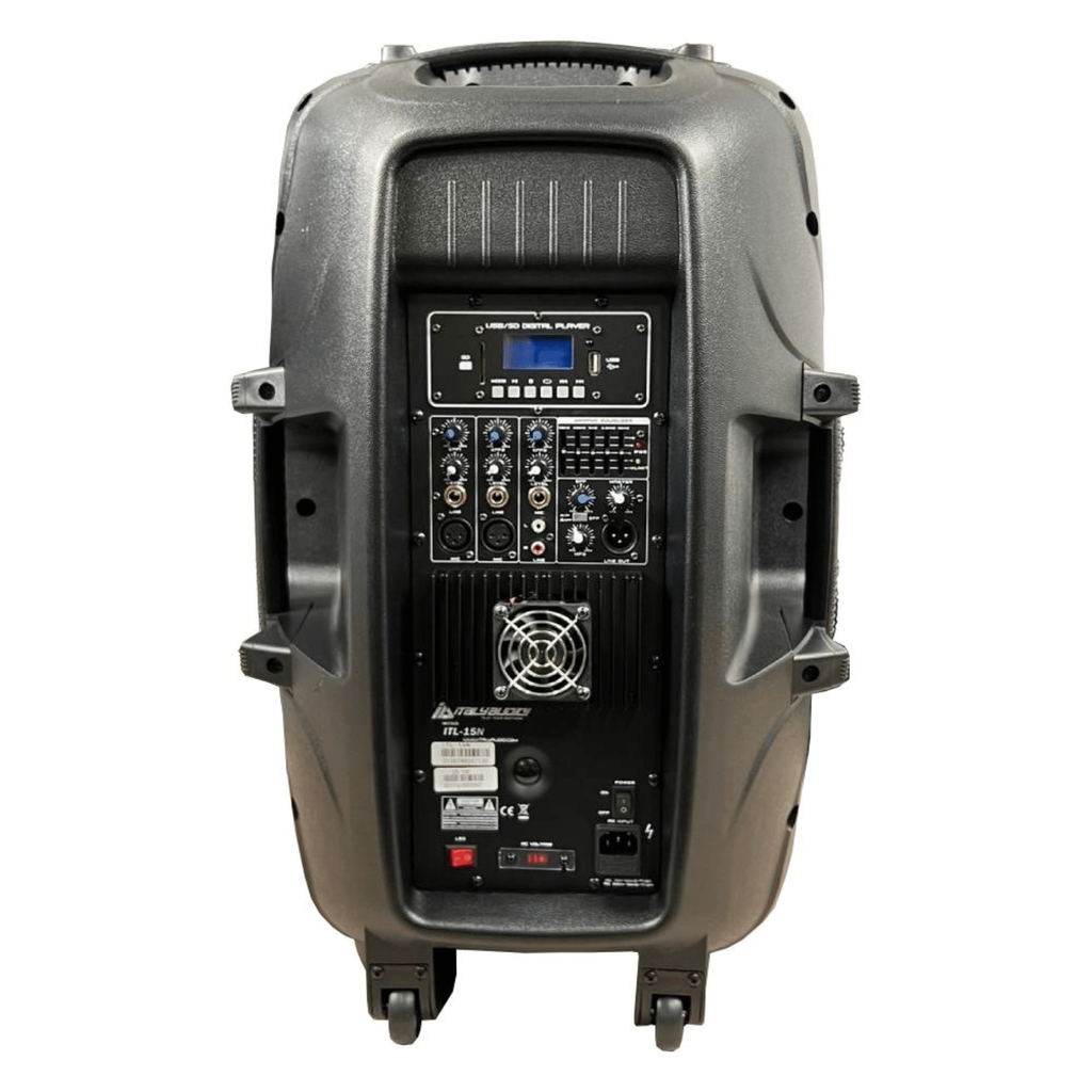 [PARITAITL-15N] CAJA DE AUDIO ITALY ITL-15N 15Inch MP3 Pant-LED BT FM USB-SD ILUM. RGB NEGRO