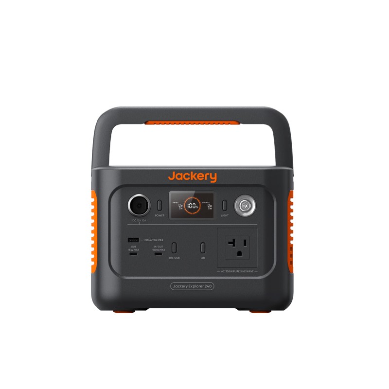 [PPSJACEX24V240M] Portable Power Station Jackery 240 v2 256Wh LiFePO4 Battery 300w AC-100W con 40W Mini Panel Solar