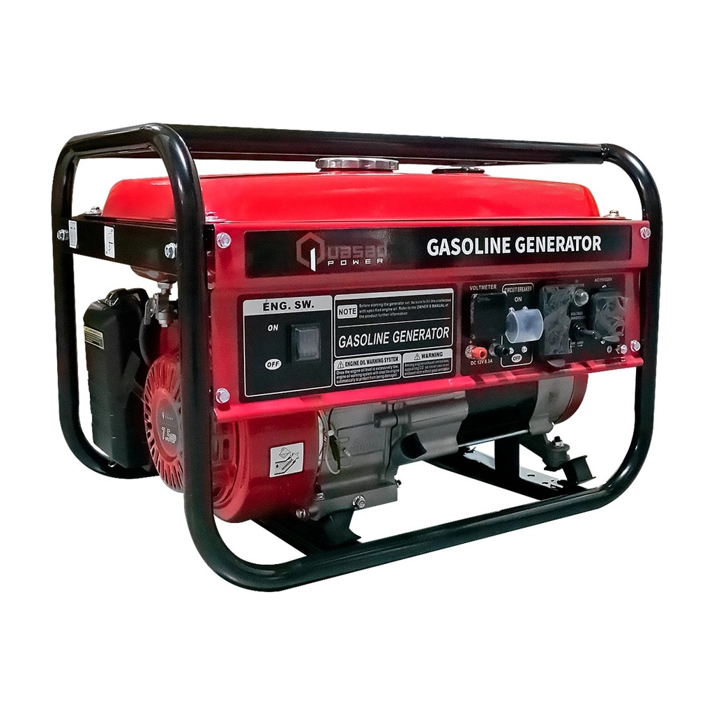GENERADOR ELECTRICO QUASAD QP-7500E Rated Output 6.0kw Max. Out. 6.5kw 100-220V