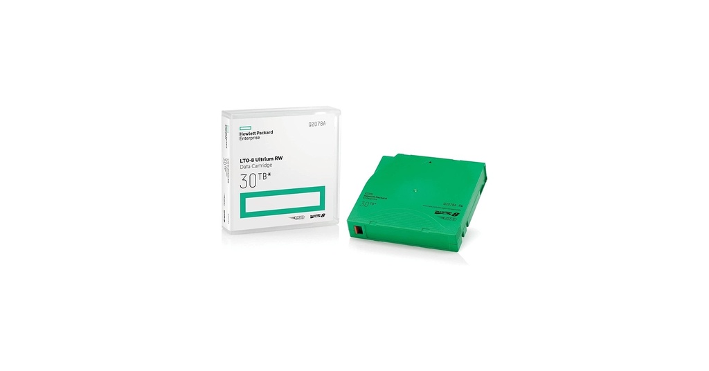 HPE -  Cartucho de datos HPE LTO-8 Ultrium de 30 TB RW
