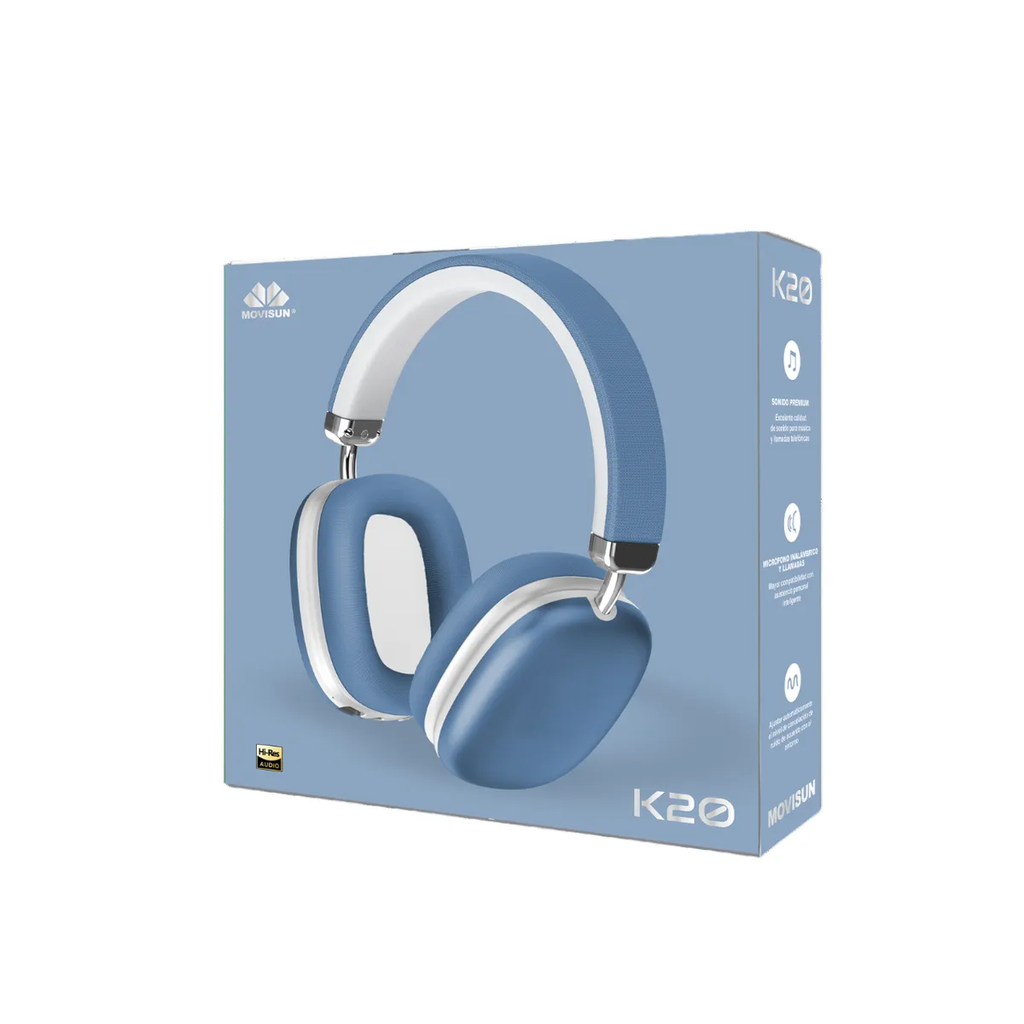 AUDIFONOS DIADEMA MOVISUN K20 AZUL