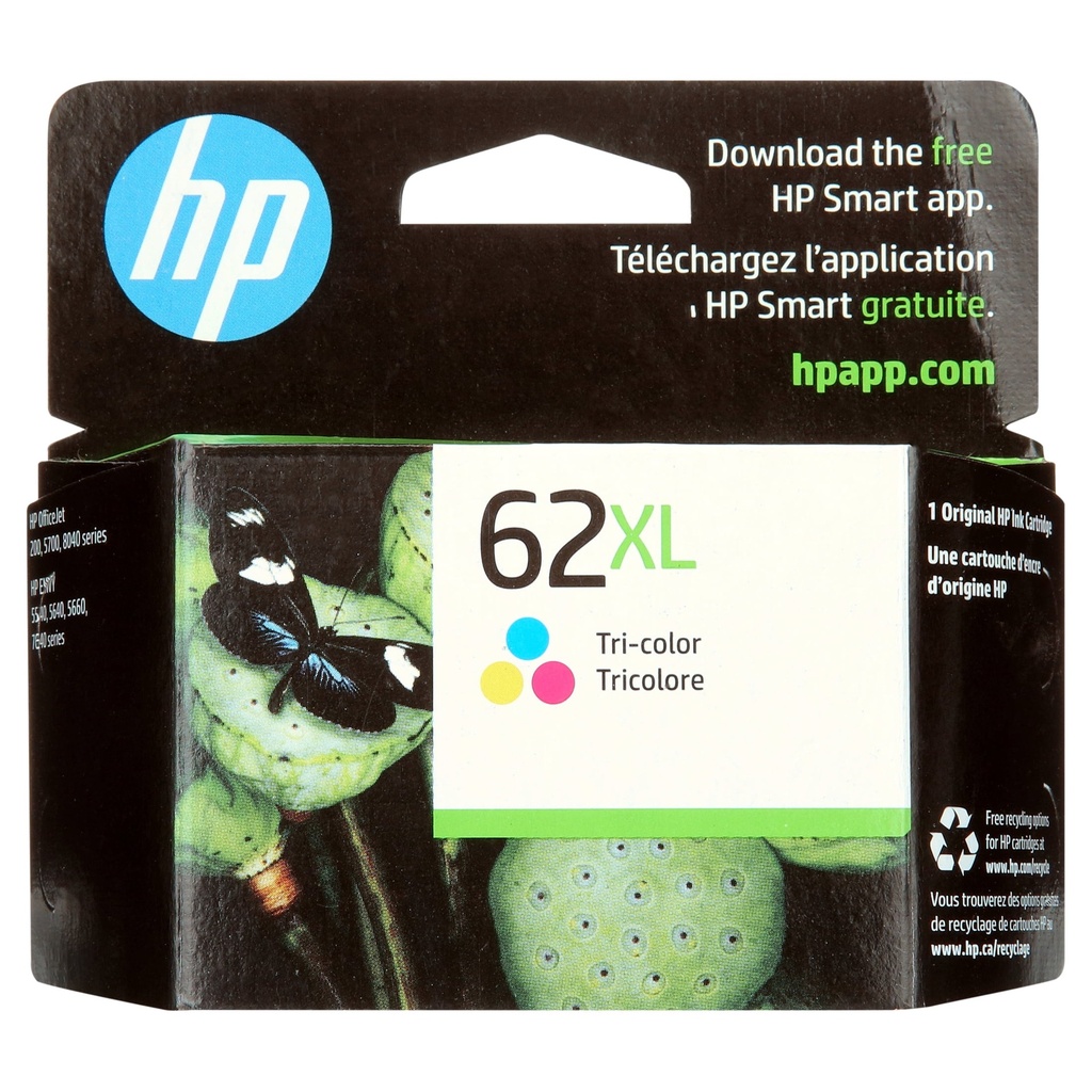 HP 62XL TRI COLOR INK CARTRIDGE