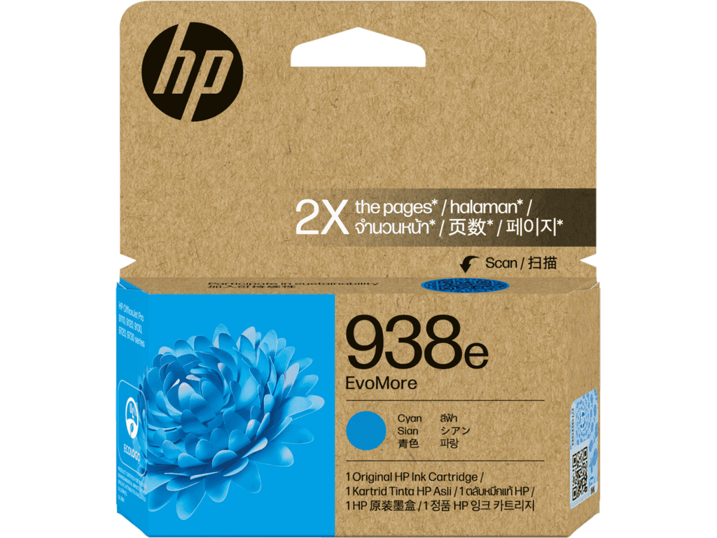 HP 938e EvoMore Cyan Original Ink Crtg
