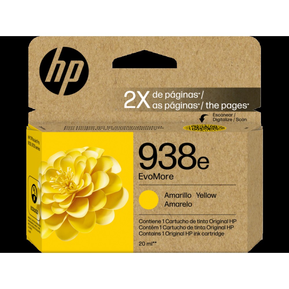 HP 938e EvoMore Yel Ink Crtg