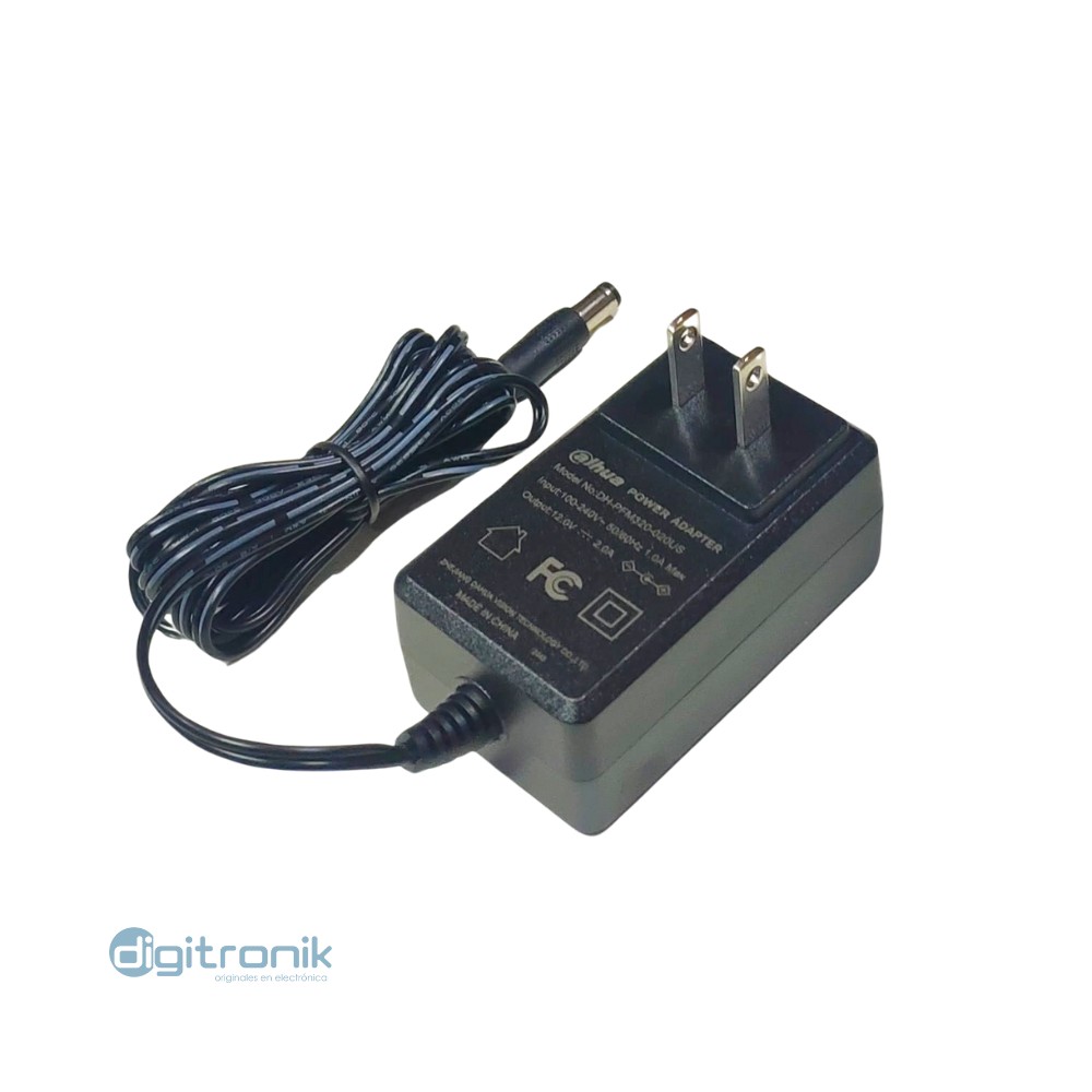 [DH-PFM320-020US] DAHUA ADAPTADOR DE CORRIENTE AMPLIO RANGO DE VOLTAJE DE ENTRADA DE 100