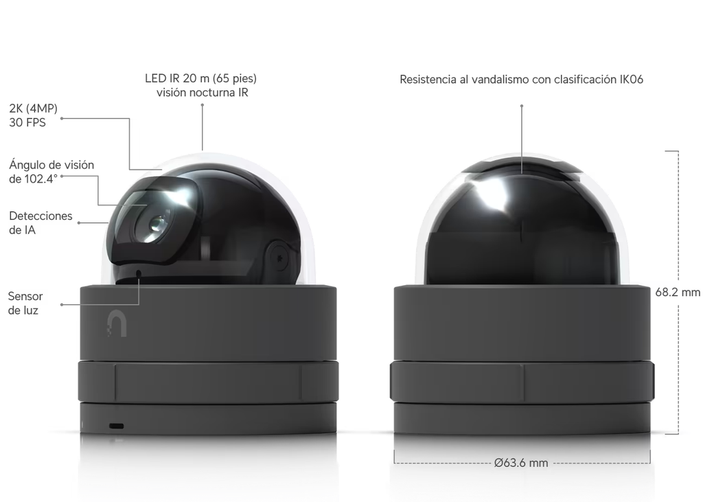 [UVC-G5-Dome-Ultra] UBIQUITI Incredibly compact 2K PoE camera with IR n
