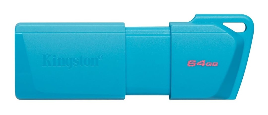 Kingston - USB flash drive - 64 GB - USB 3.2 Gen 1 - NEON Aqua Blue