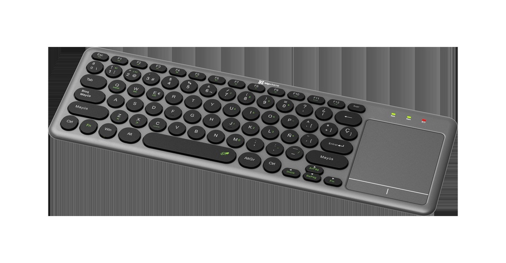[KCK-550S] Klip Xtreme - Keyboard - Spanish - Wireless - 2.4 GHz / Bluetooth 5.0 - Gray / Black