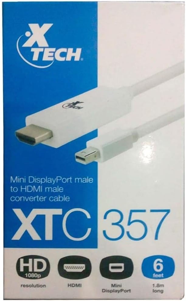 Xtech - Video / audio cable - Mini DisplayPort - HDMI - 1.82 m - 6ft - XTC-357