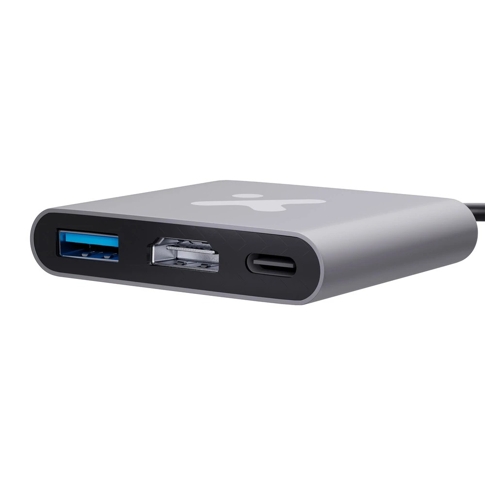 Xtech - Video adapter - USB Type C - HDMI (f) Type C(f) USB 3.0(f) - Aluminum - 3 in one XTC-566
