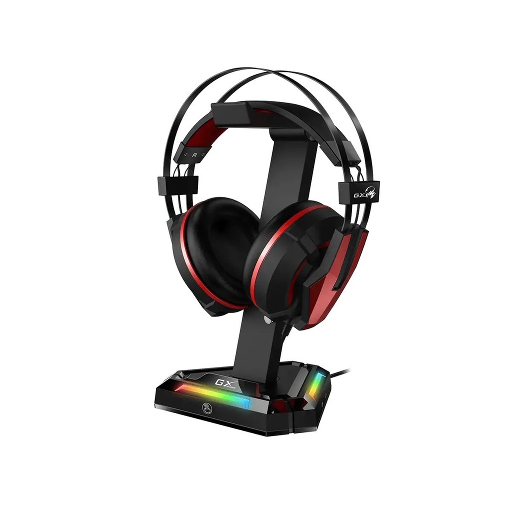 [ACCGENGX-UH100K] SOPORTE GENIUS PARA AURICULARES 2 PUERTOS USB A Y 2 PUERTOS USB BLACK