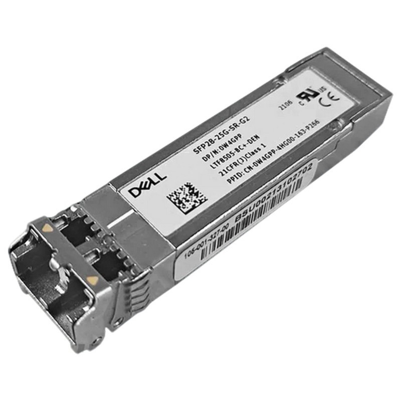 Transceiver DELL SFP28 SR 25GbE, 85C para tarjetas Broadcom57414-SFP28 de R660xs y R760xs