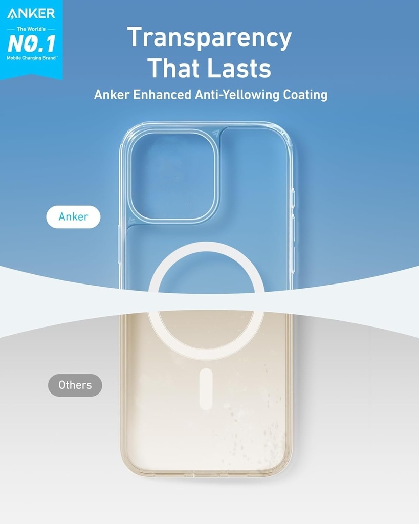 Anker - magnetic case - 16 Pro Max - Clear