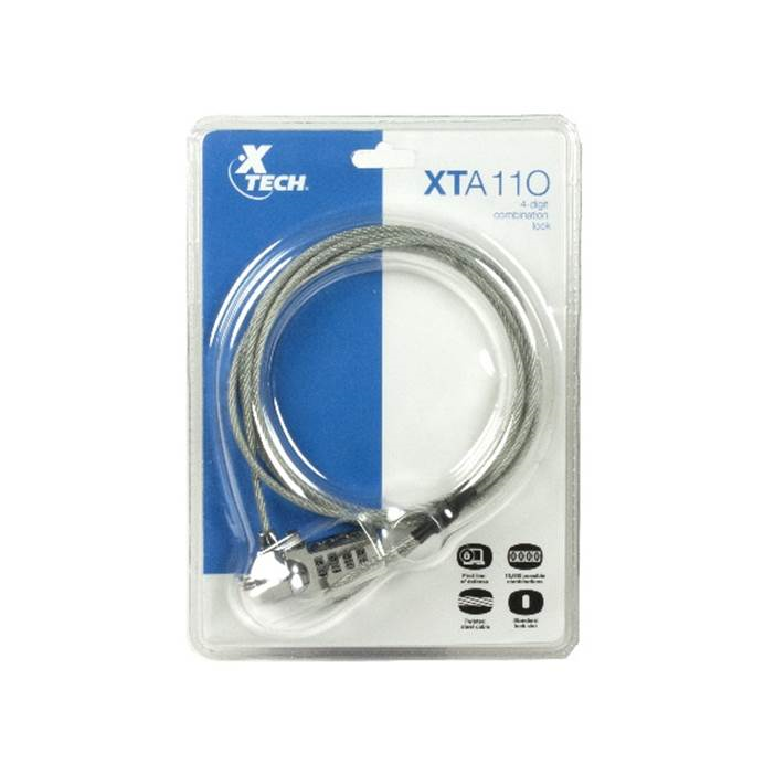 [XTA-110] XTech XTA-110 - Cable de bloqueo de computadora tipo "notebook"