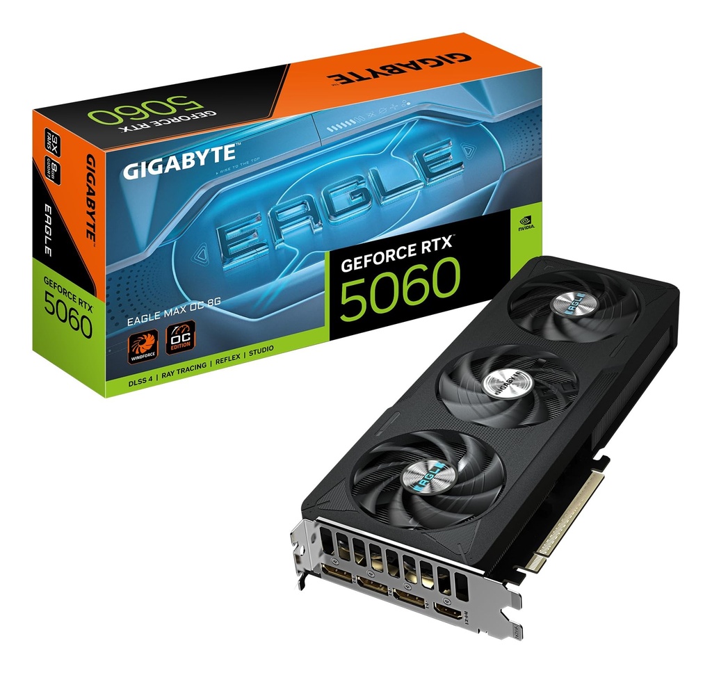 [GV-N5060EAGLEMAX OC-8GD] Gigabyte - PCI Express 5.0 x16 - NVIDIA - NVIDIA GeForce RTX 5060 - GDDR7